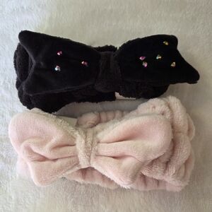 Wicked Elphaba & Glinda 2 Pack Plush Headwraps One Pink One Black Conair NWT